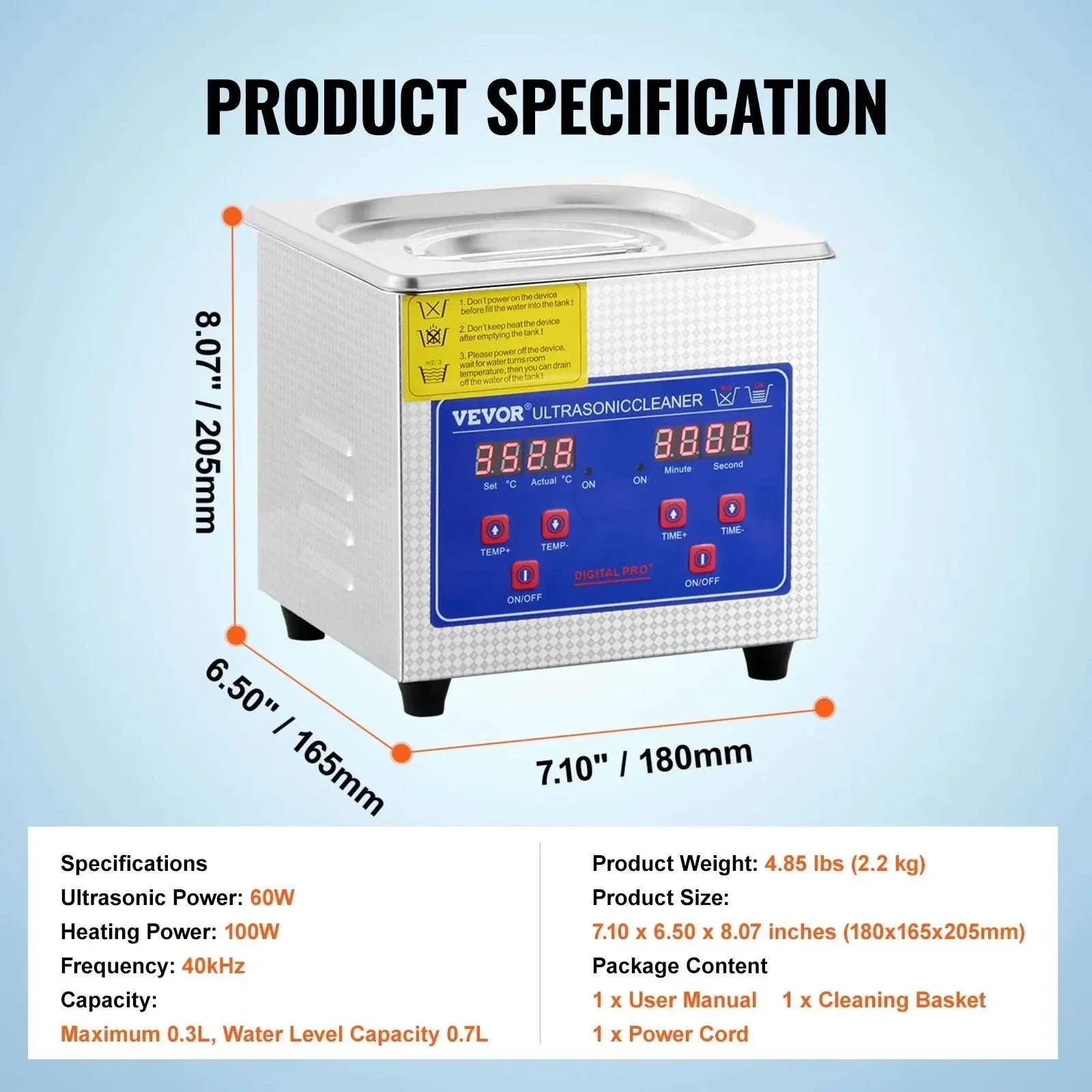 Ultrasonic Cleaner with Heater & Timer for Jewelry Glasses (2L–30L) - Image 21