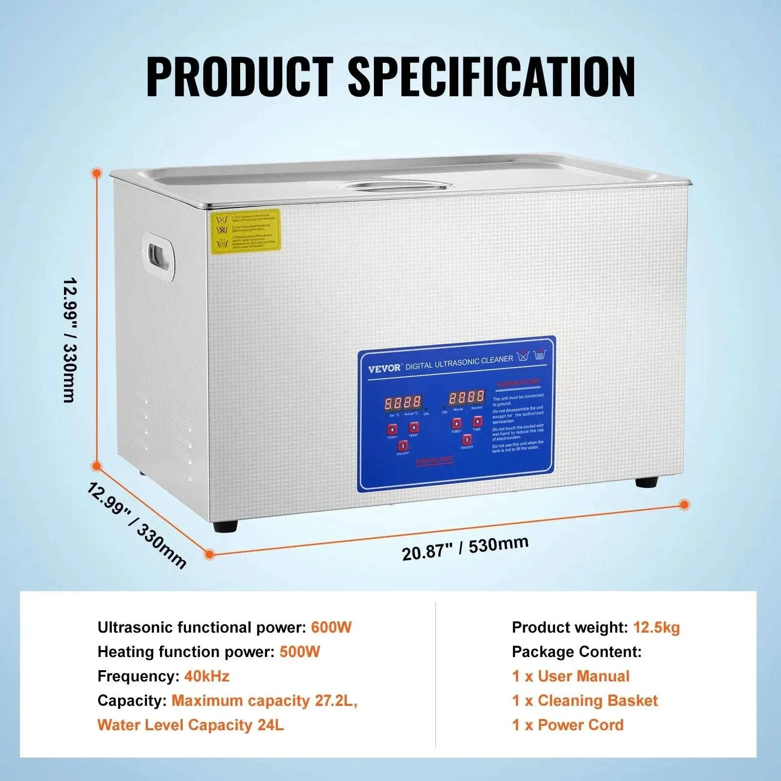 Ultrasonic Cleaner with Heater & Timer for Jewelry Glasses (2L–30L) - Image 23