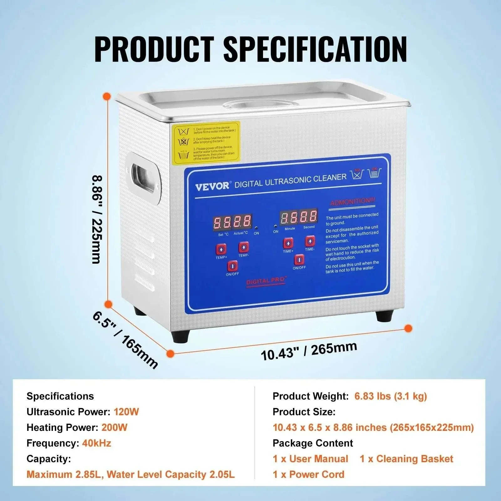 Ultrasonic Cleaner with Heater & Timer for Jewelry Glasses (2L–30L) - Image 26