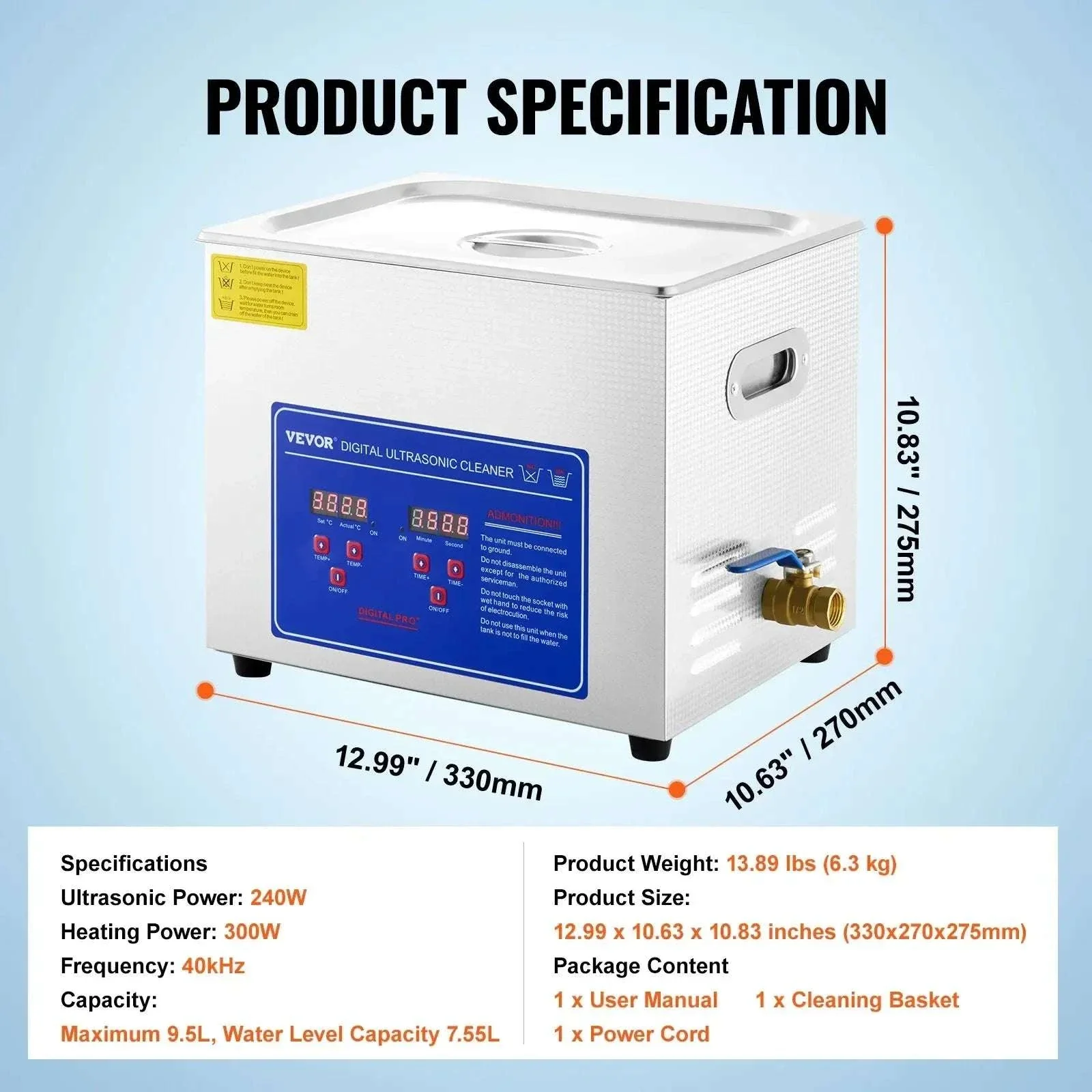 Ultrasonic Cleaner with Heater & Timer for Jewelry Glasses (2L–30L) - Image 28