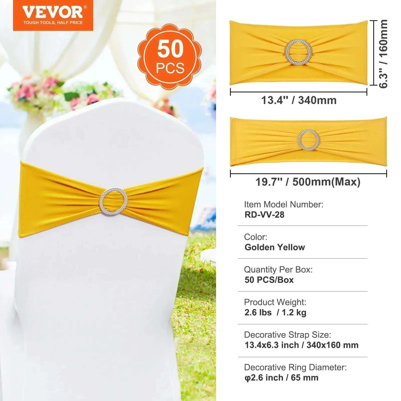 Stretch Spandex Chair Covers for Weddings & Events, Washable Fit - Image 21