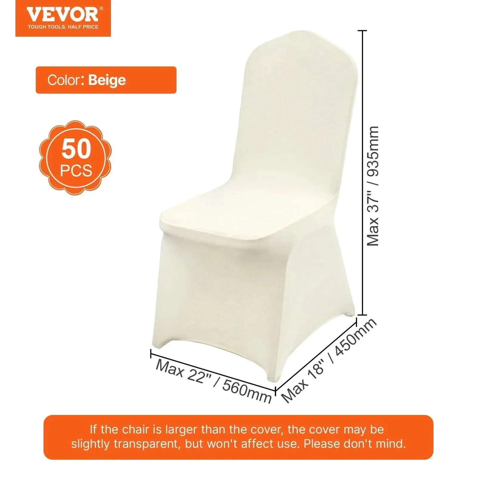 Stretch Spandex Chair Covers for Weddings & Events, Washable Fit - Image 24