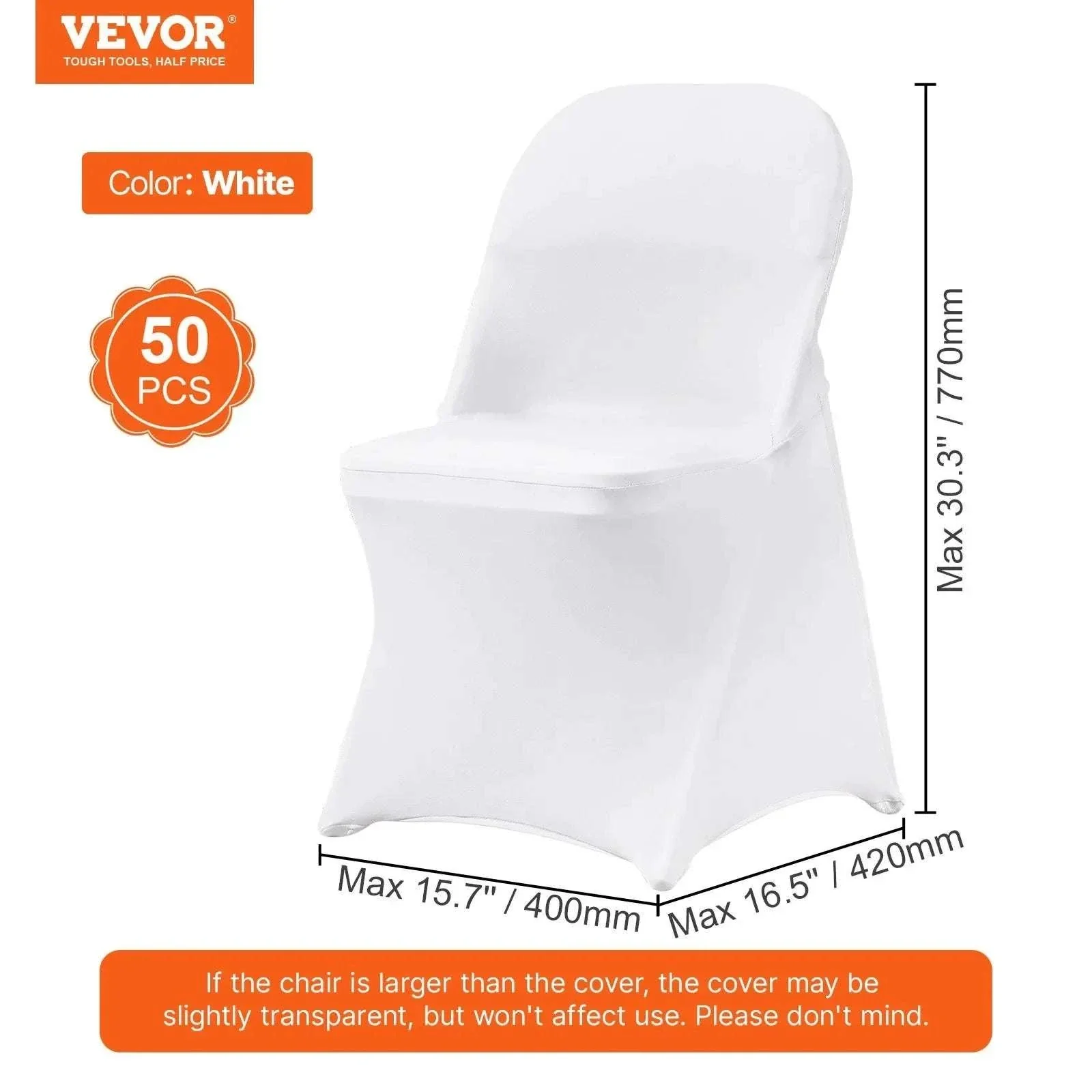 Stretch Spandex Chair Covers for Weddings & Events, Washable Fit - Image 28