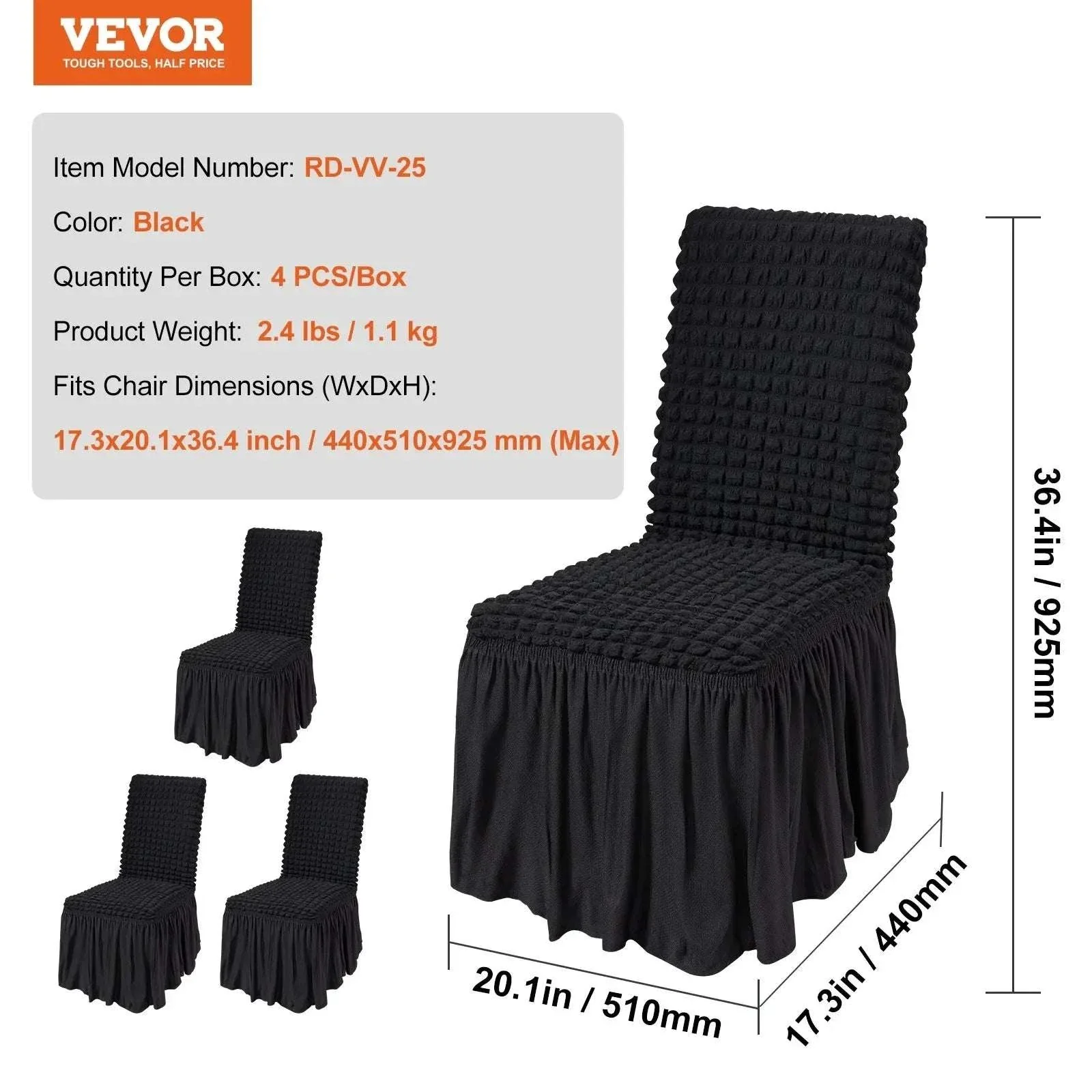 Stretch Spandex Chair Covers for Weddings & Events, Washable Fit - Image 31