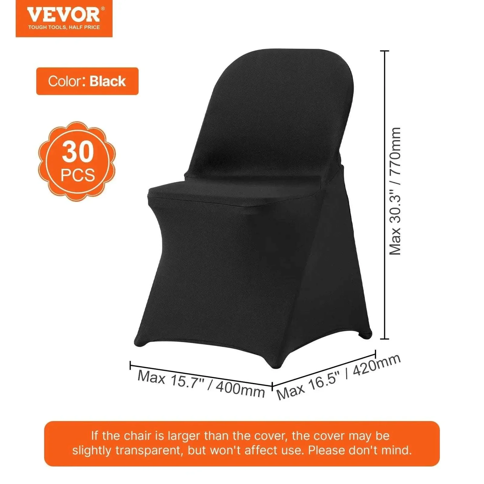 Stretch Spandex Chair Covers for Weddings & Events, Washable Fit - Image 32