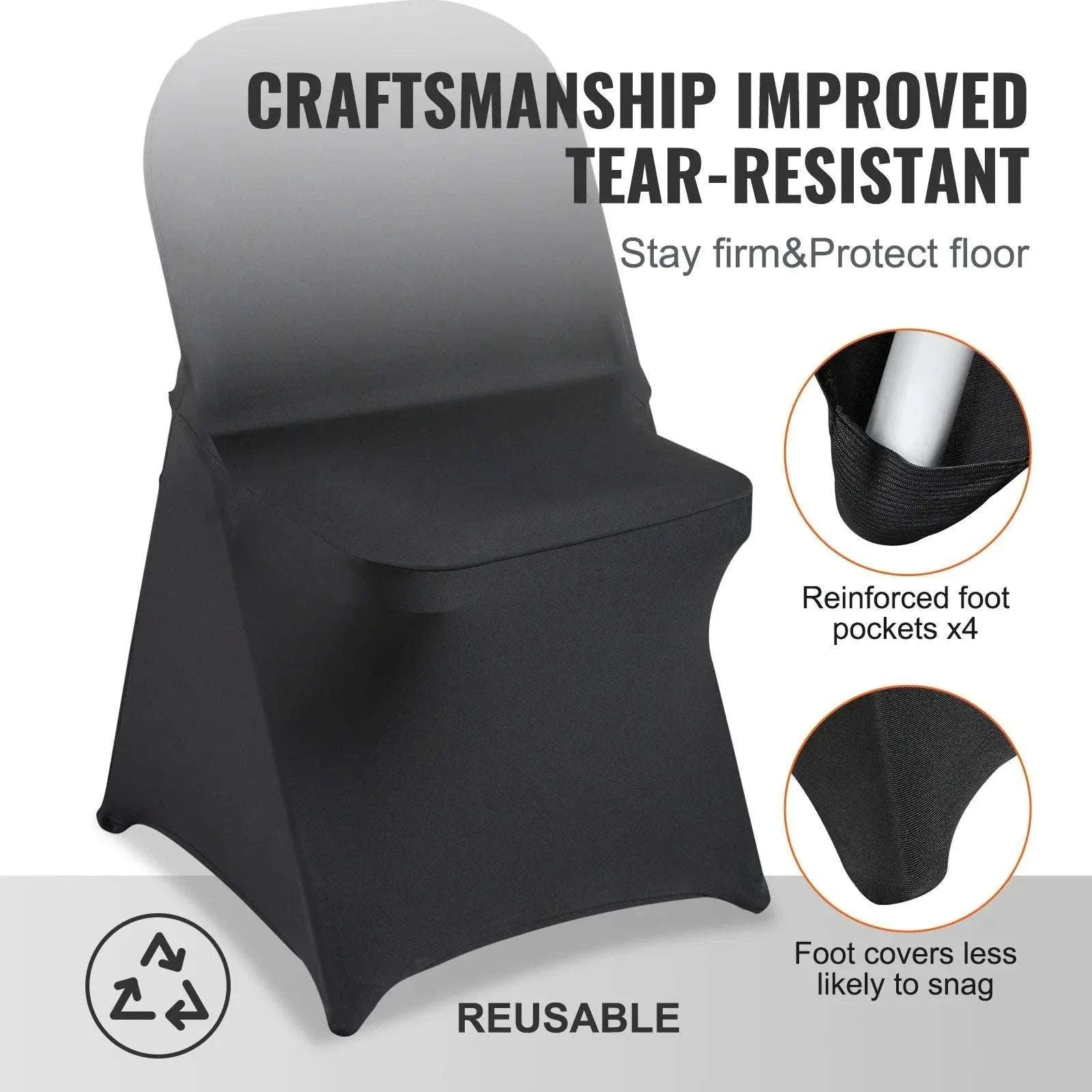 Stretch Spandex Chair Covers (50 Pack) for Weddings & Events - Image 10