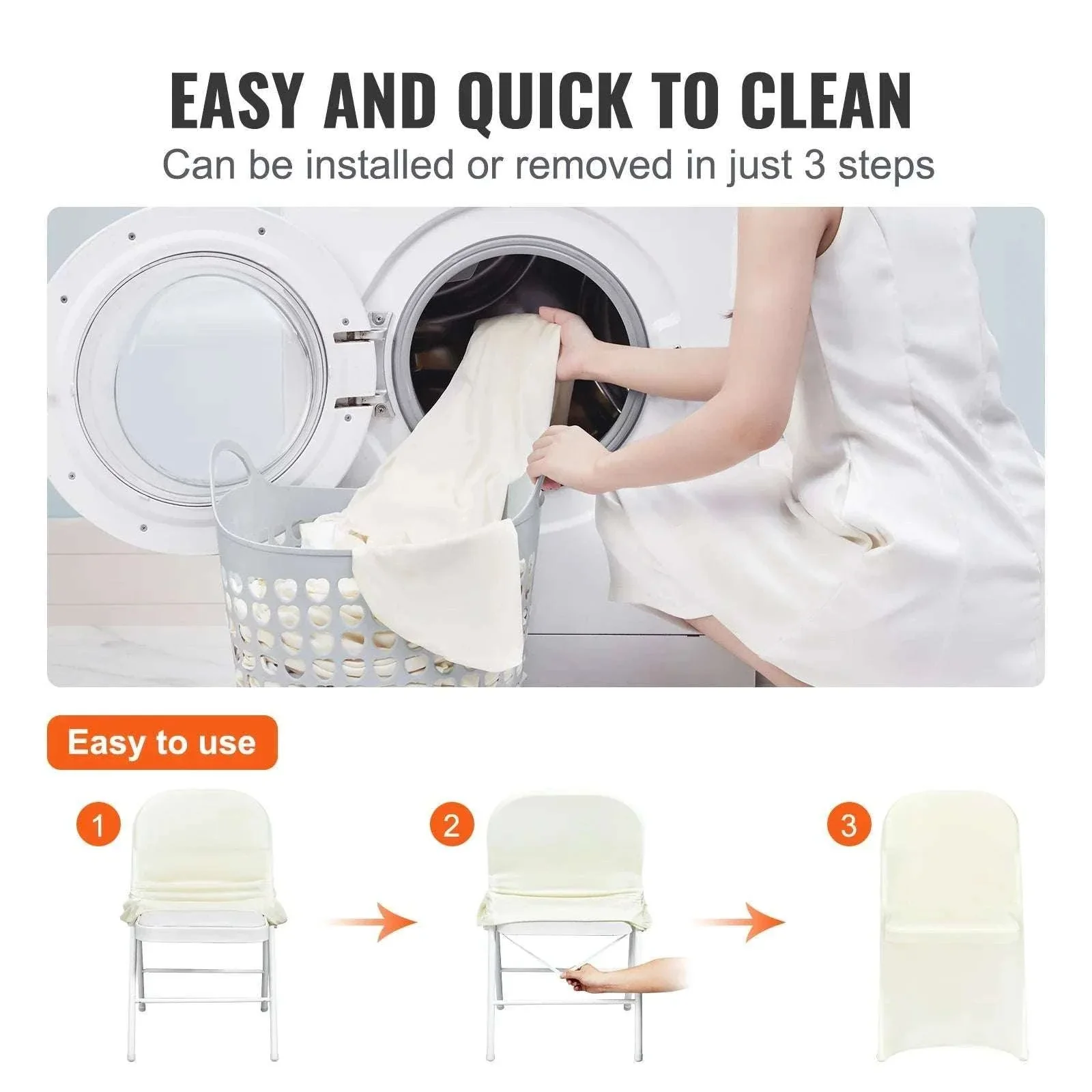 Stretch Spandex Chair Covers (50 Pack) for Weddings & Events - Image 16