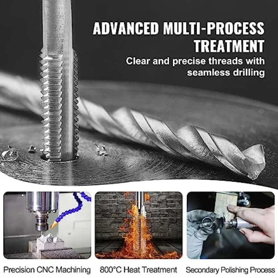 110-Piece Tap and Die Set M2–M18 Bearing Steel Threading Kit - Image 3
