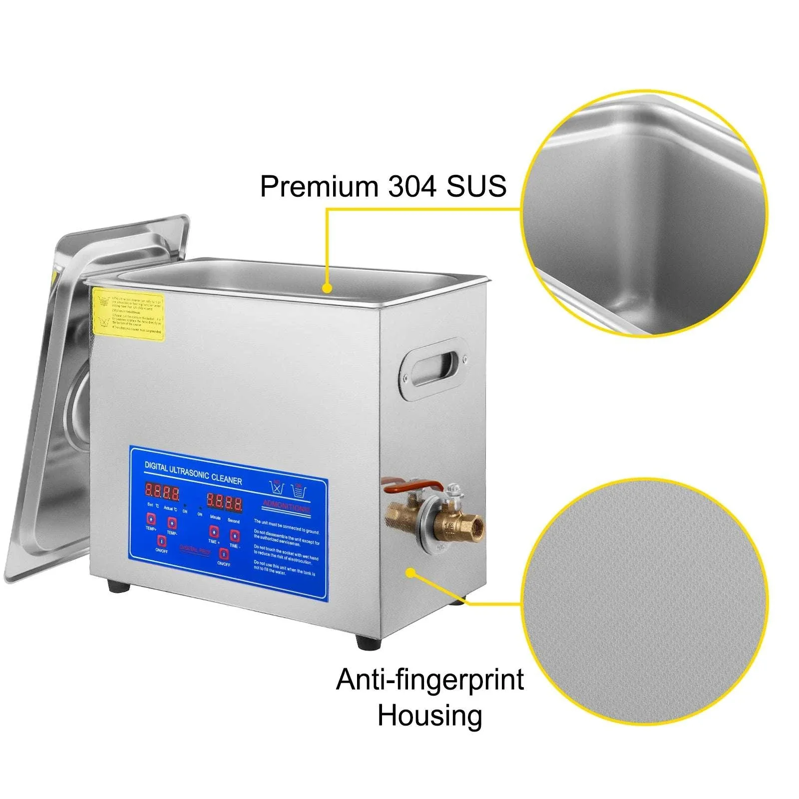 6L Ultrasonic Vinyl Record Cleaner with Drying Rack for 7–12" Records - Image 14