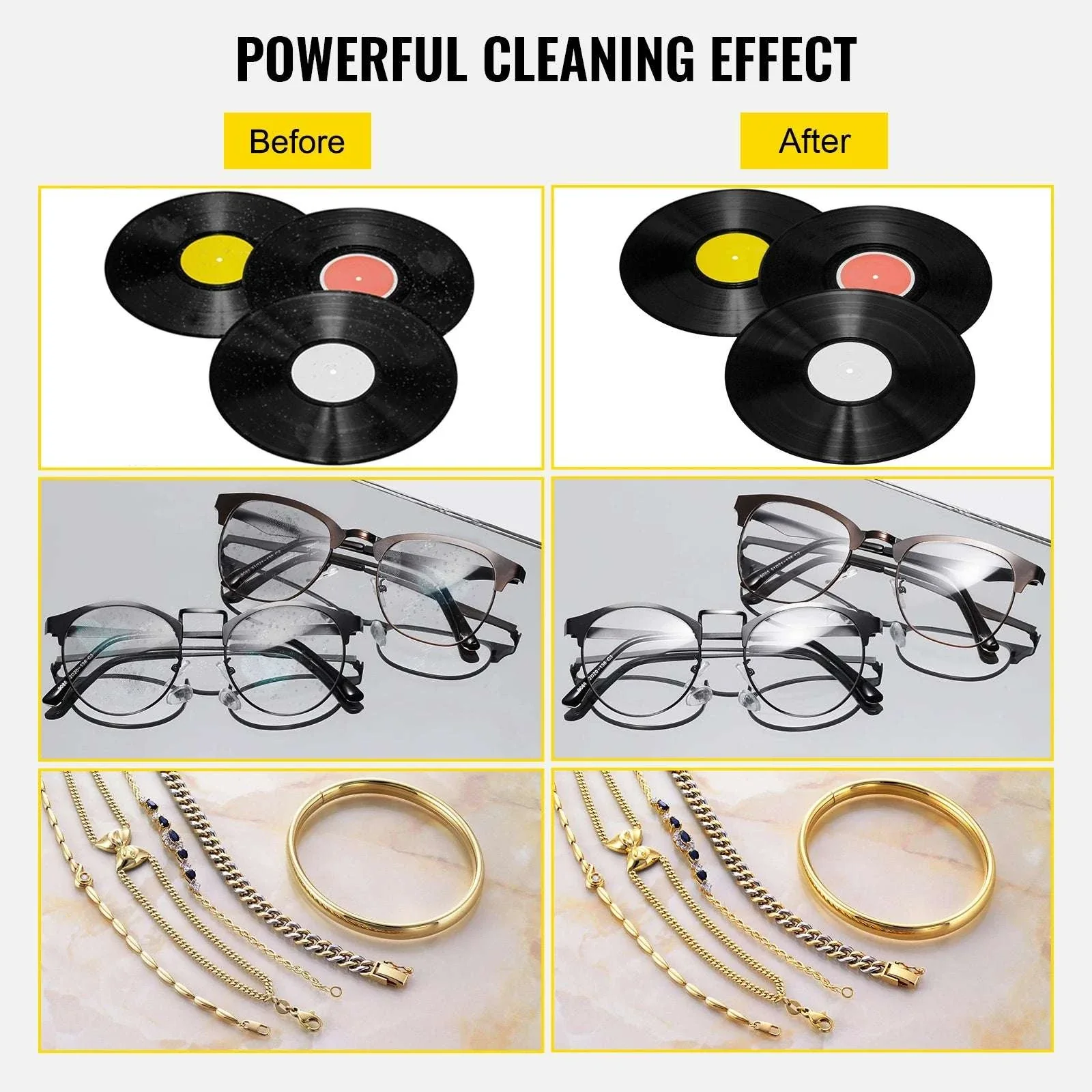 6L Ultrasonic Vinyl Record Cleaner with Drying Rack for 7–12" Records - Image 4
