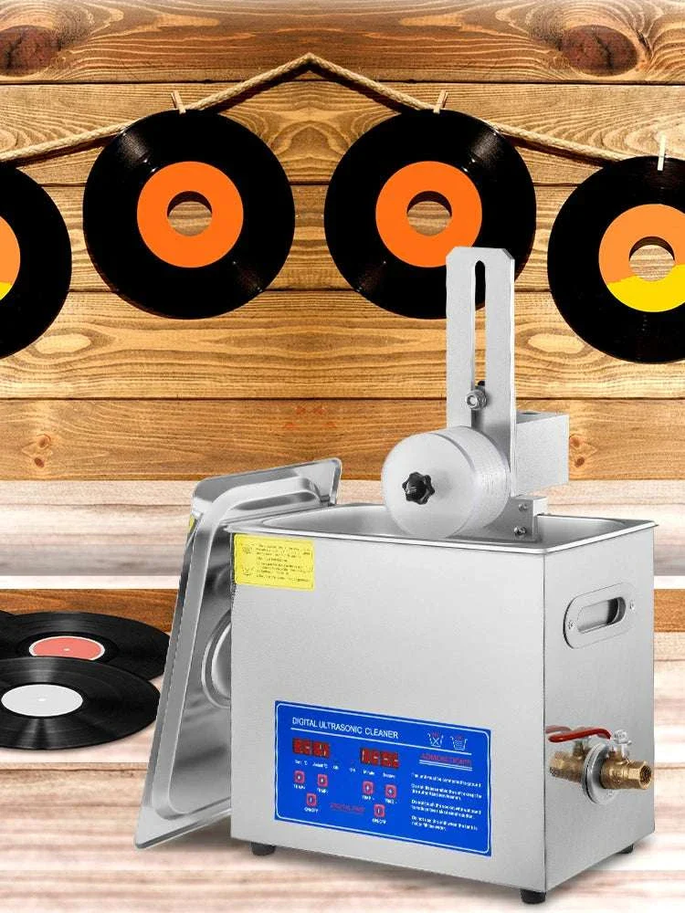 6L Ultrasonic Vinyl Record Cleaner with Drying Rack for 7–12" Records - Image 9
