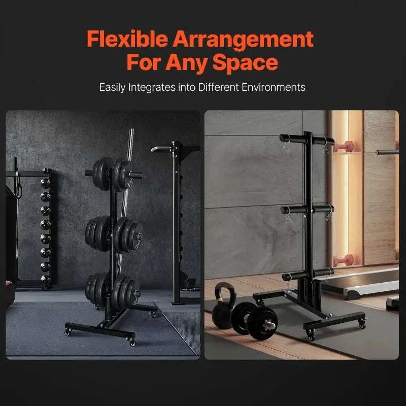 Weight Plate Rack with Wheels 1000 lb Capacity Home Gym Storage - Image 6