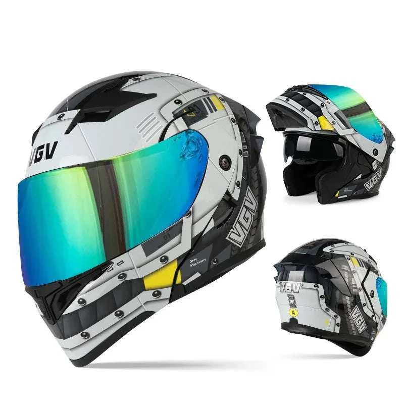VGV 91 Flip Motorcycle Helmet, Dual-Lens, DOT Certified - Image 2