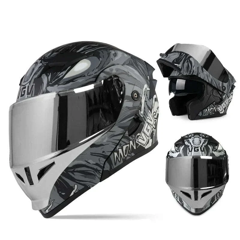 VGV 91 Flip Motorcycle Helmet, Dual-Lens, DOT Certified - Image 22