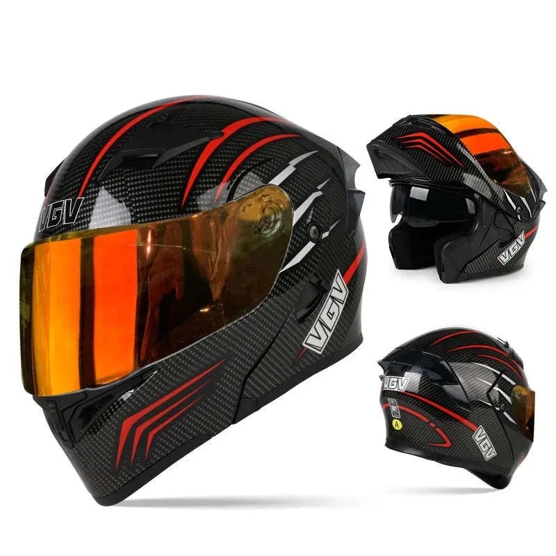 VGV 91 Flip Motorcycle Helmet, Dual-Lens, DOT Certified - Image 3