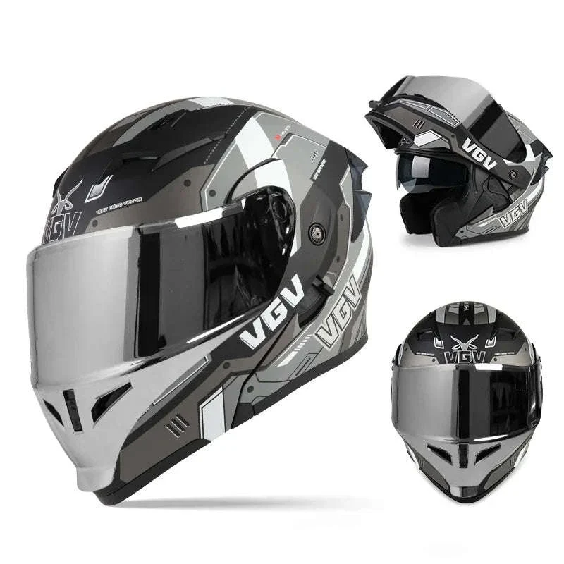 VGV 91 Flip Motorcycle Helmet, Dual-Lens, DOT Certified - Image 31