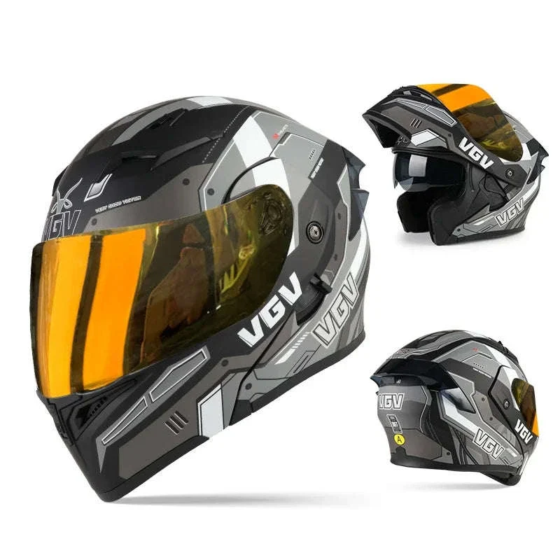VGV 91 Flip Motorcycle Helmet, Dual-Lens, DOT Certified - Image 33