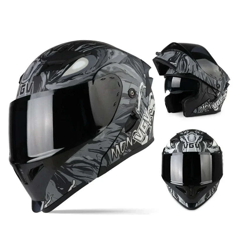 VGV 91 Flip Motorcycle Helmet, Dual-Lens, DOT Certified - Image 35