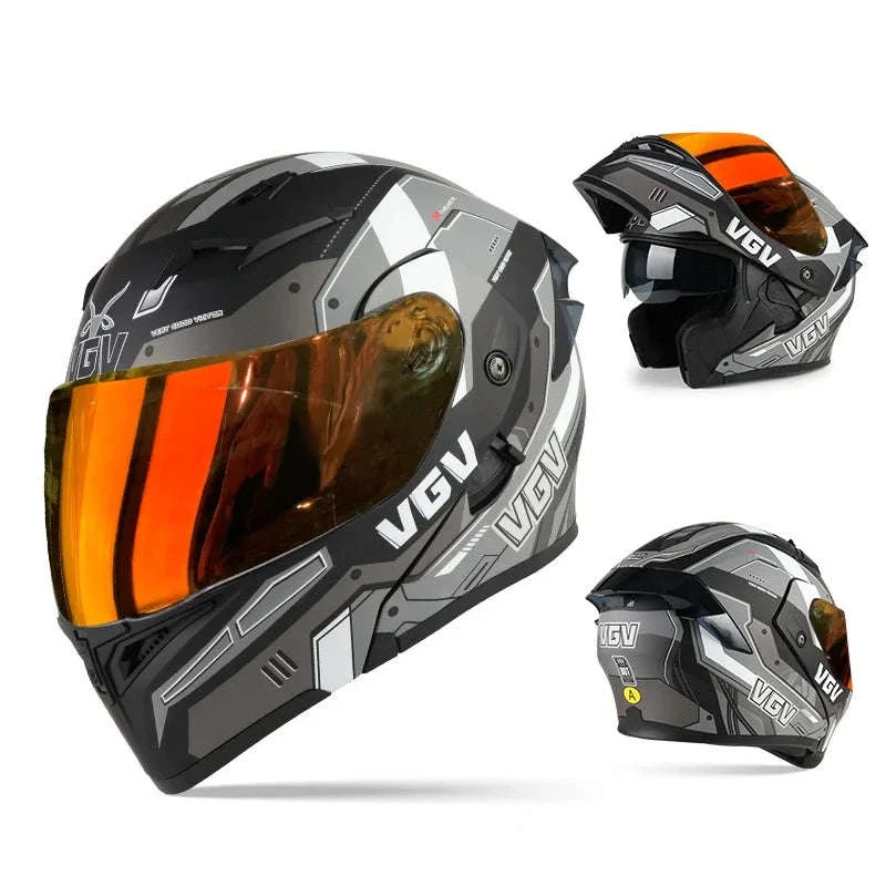 VGV 91 Flip Motorcycle Helmet, Dual-Lens, DOT Certified - Image 36