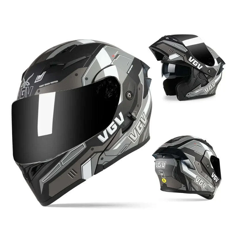 VGV 91 Flip Motorcycle Helmet, Dual-Lens, DOT Certified - Image 37