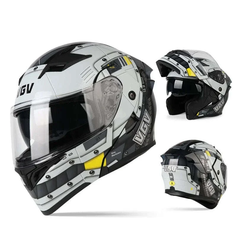 VGV 91 Flip Motorcycle Helmet, Dual-Lens, DOT Certified - Image 38