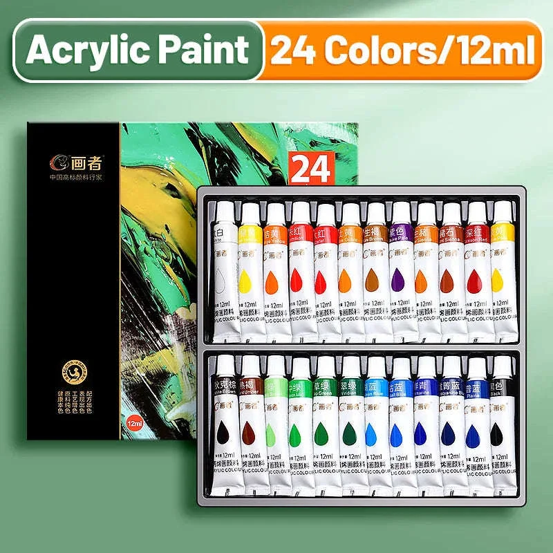 Vibrant Acrylic Paint Set, 12ml Artist Colors for Art Projects - Image 16
