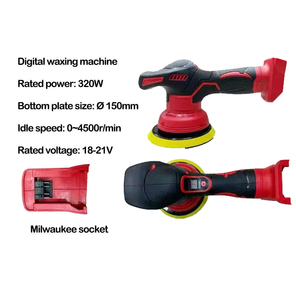 Cordless Car Polisher with 150mm Pad and 4600RPM - Image 7