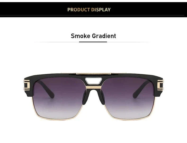 Vintage Men Sunglasses with UV400 Retro Square Style - Image 12