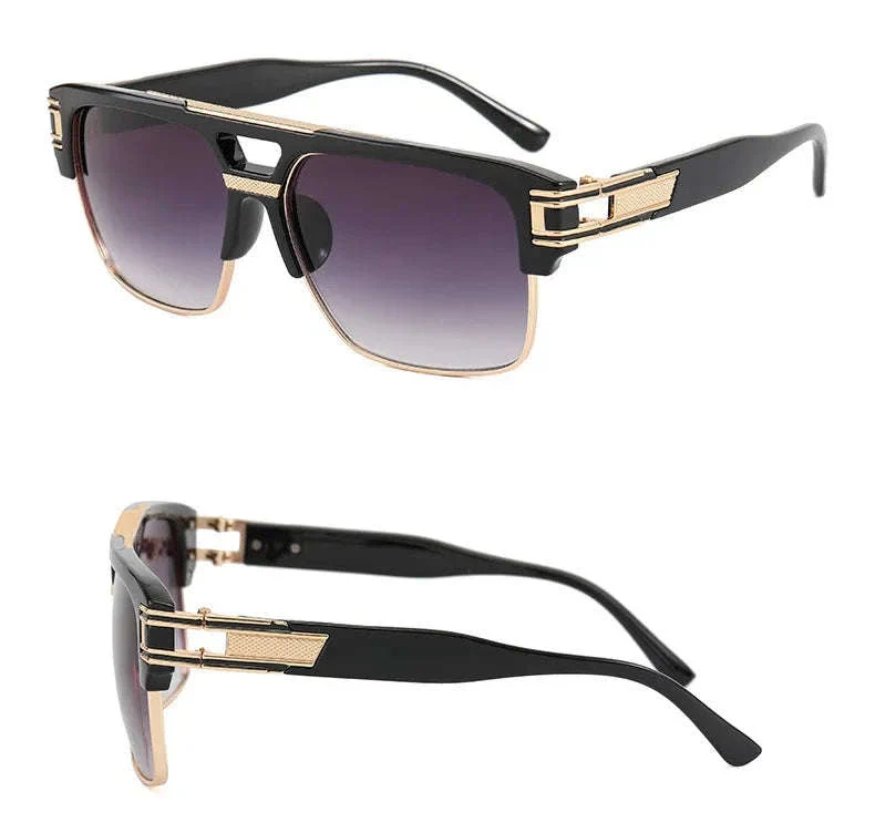 Vintage Men Sunglasses with UV400 Retro Square Style - Image 13