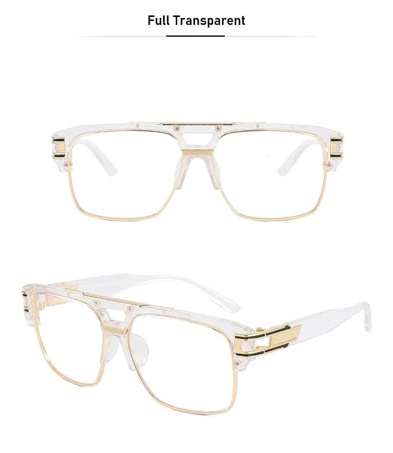 Vintage Men Sunglasses with UV400 Retro Square Style - Image 18