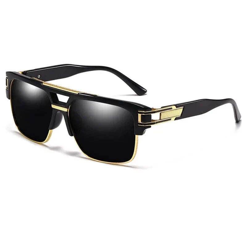 Vintage Men Sunglasses with UV400 Retro Square Style - Image 24