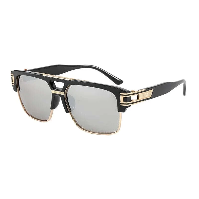Vintage Men Sunglasses with UV400 Retro Square Style - Image 25