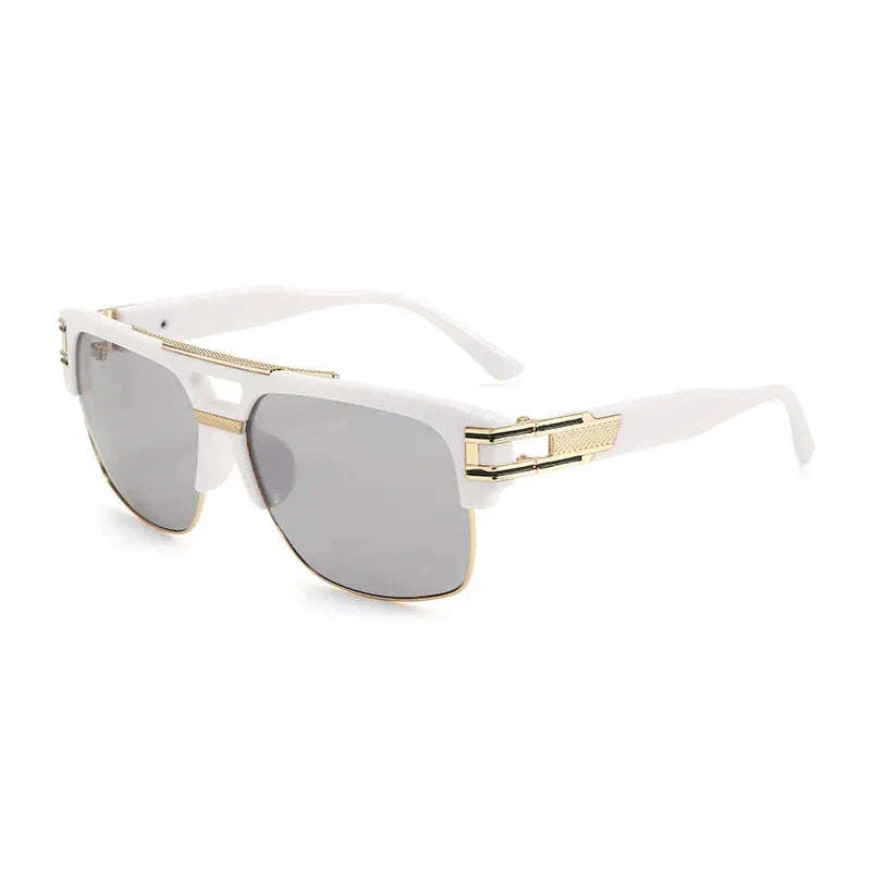 Vintage Men Sunglasses with UV400 Retro Square Style - Image 27