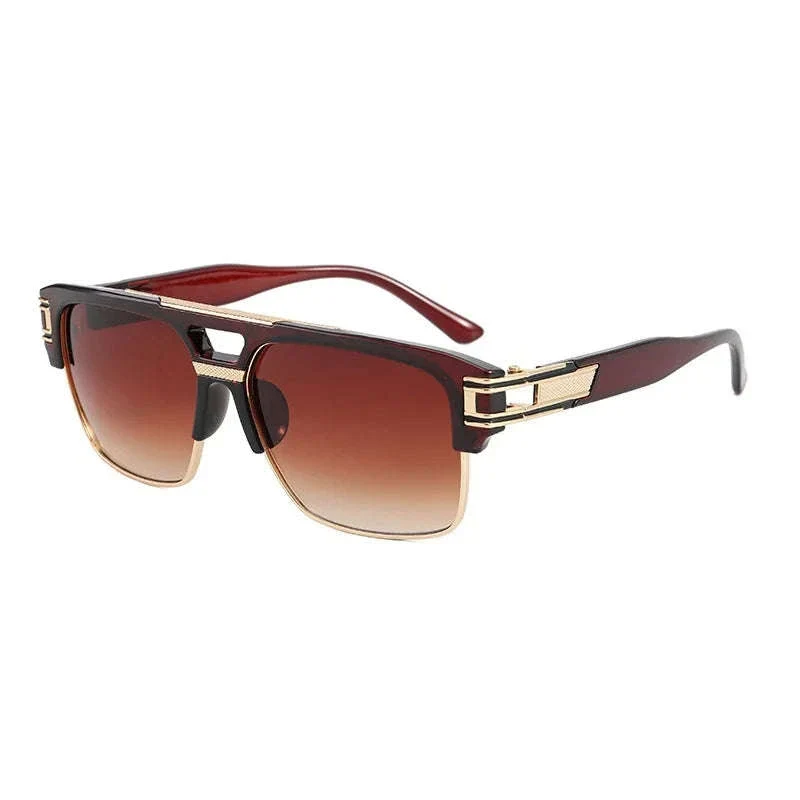 Vintage Men Sunglasses with UV400 Retro Square Style - Image 29