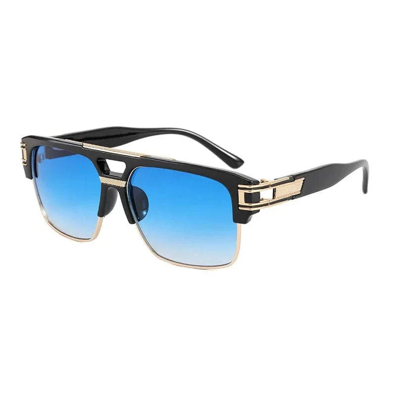 Vintage Men Sunglasses with UV400 Retro Square Style - Image 31