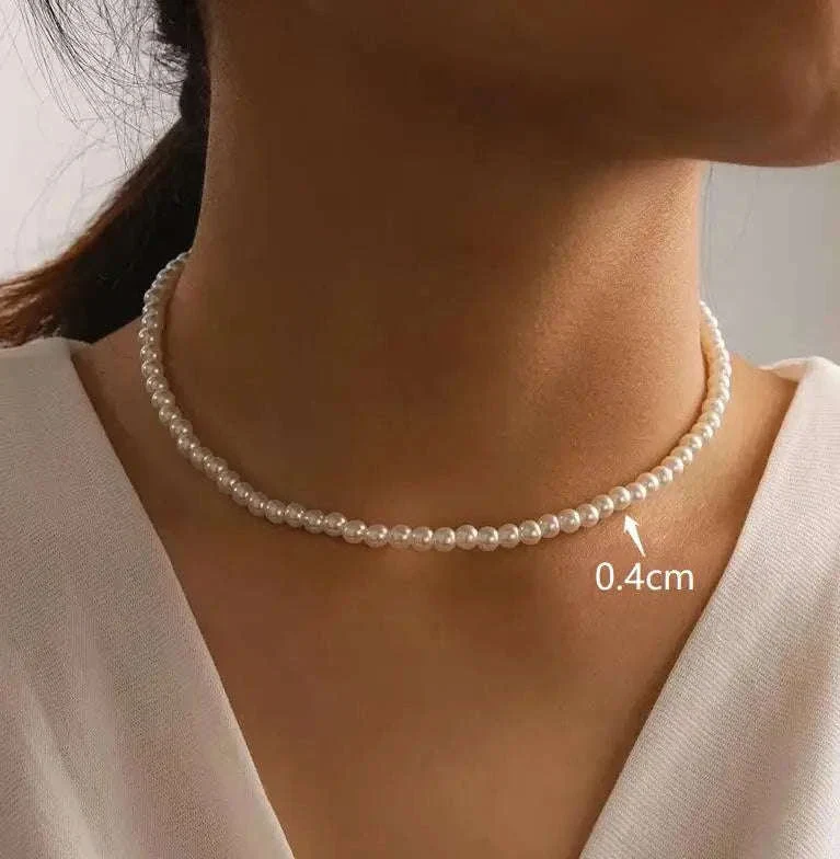Vintage Imitation Pearl Choker Necklace for Timeless Style - Image 5