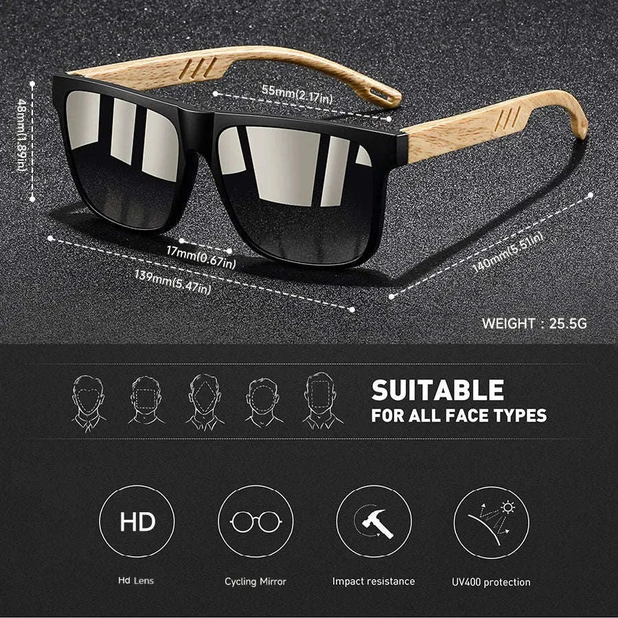 Vintage Square Frame Sunglasses for Men and Women - Image 6