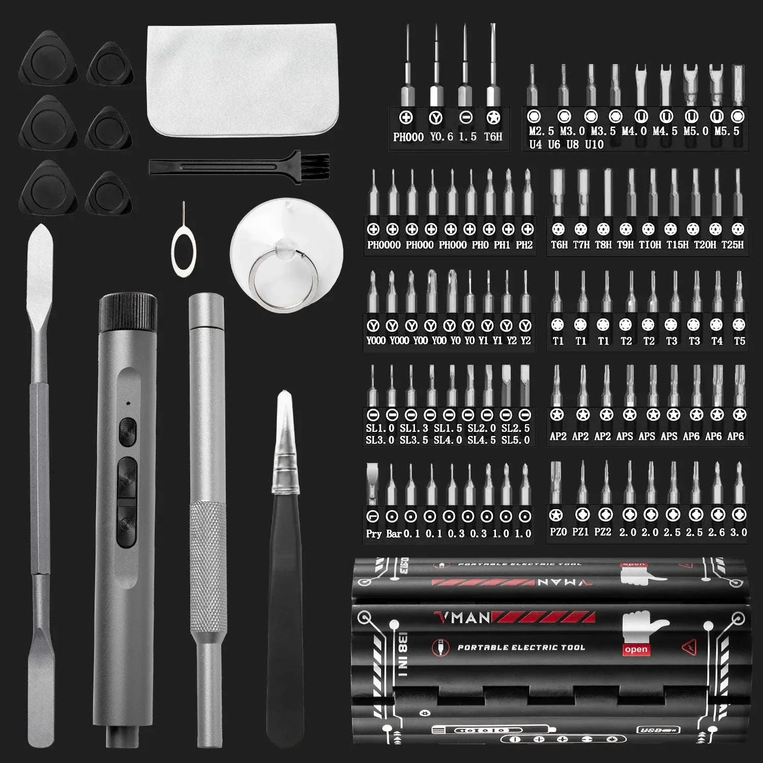 138-in-1 Precision Electric Screwdriver Set for Repairs - Image 4