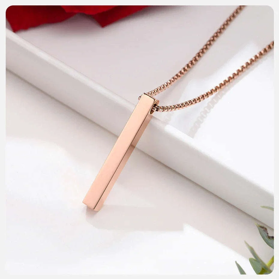 5mm Stainless Steel Pillar Necklace for Men & Women - Image 18