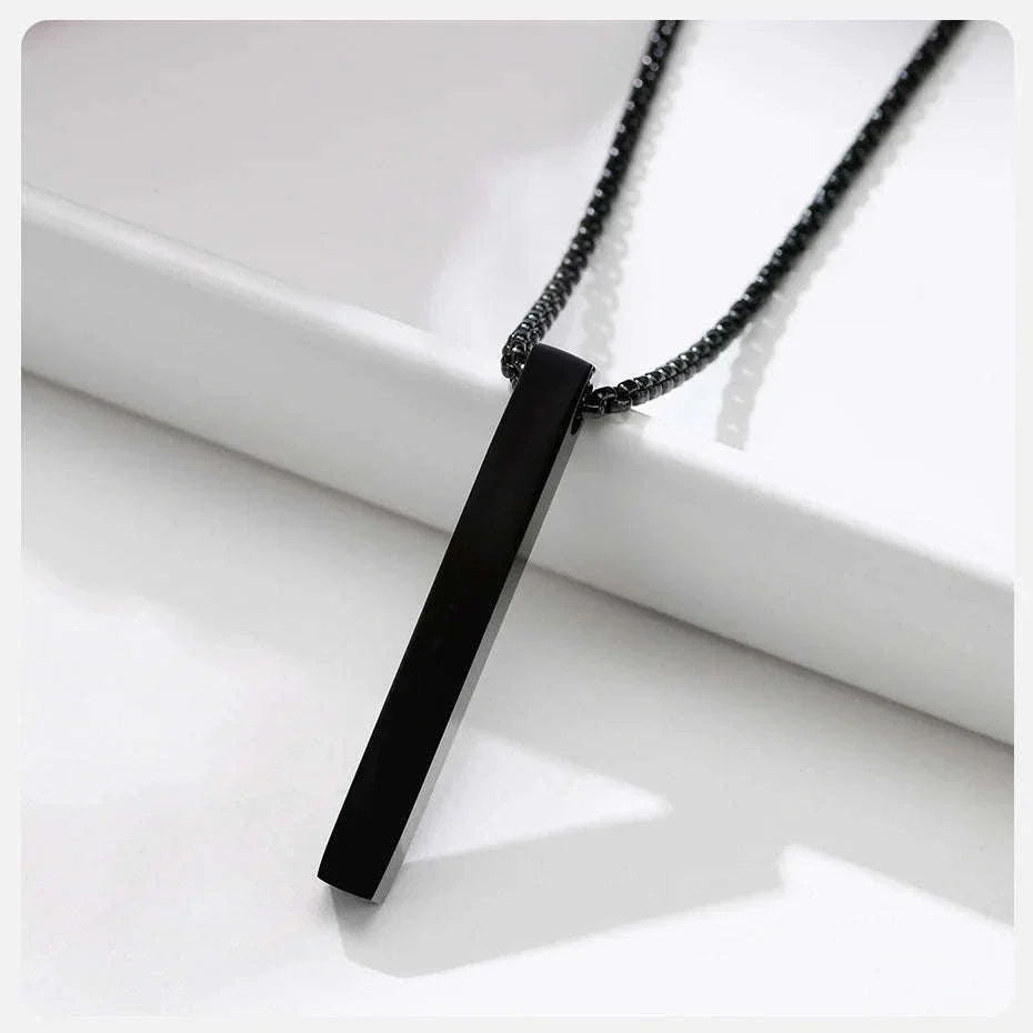 5mm Stainless Steel Pillar Necklace for Men & Women - Image 20