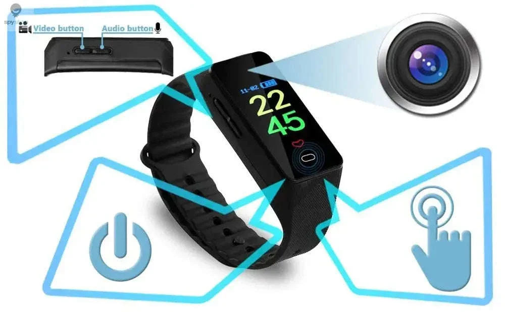 Voice Activated Camera Bracelet Watch with 1080P Recording - Image 14