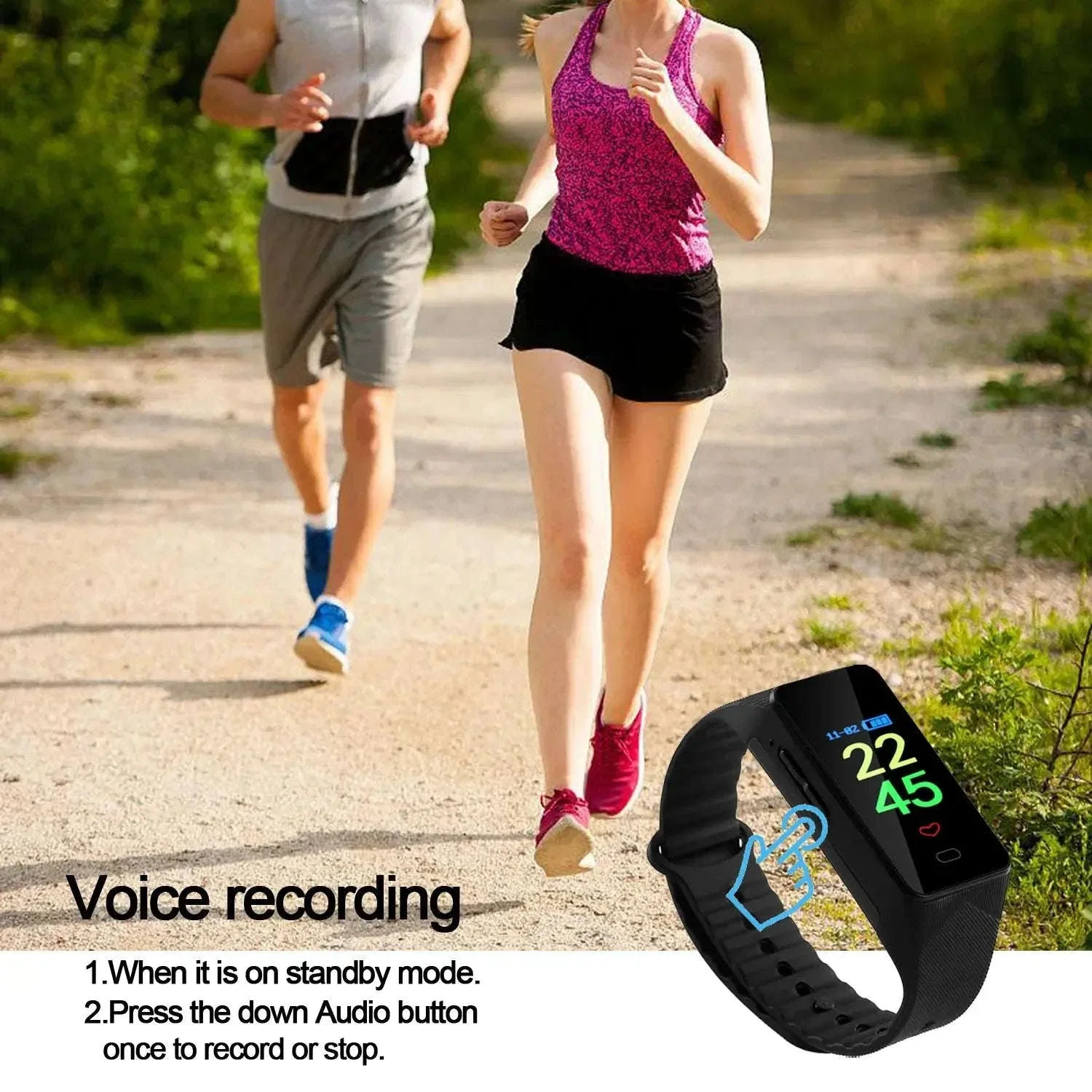 Voice Activated Camera Bracelet Watch with 1080P Recording - Image 4