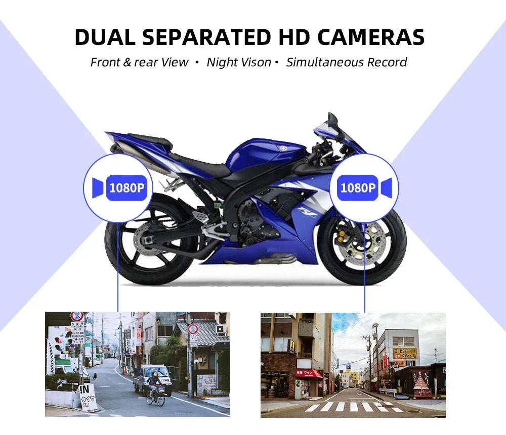 VSYS Dual Channel Motorcycle DVR Camera with WiFi and Night Vision - Image 8