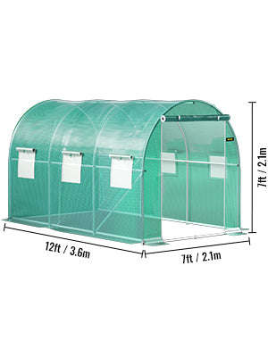 Walk-In Tunnel Greenhouse with Galvanized Frame & PE Cover - Image 22