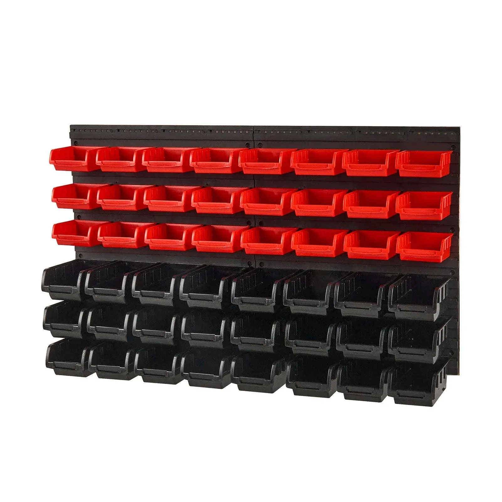 Wall Mounted Storage Bins Set with 48 Organizer Containers