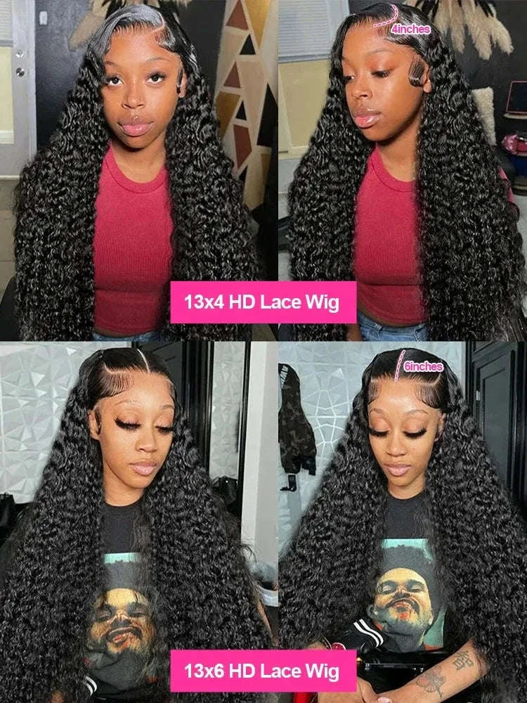 Water Curly HD Lace Wig with Deep Wave Volume - Image 2