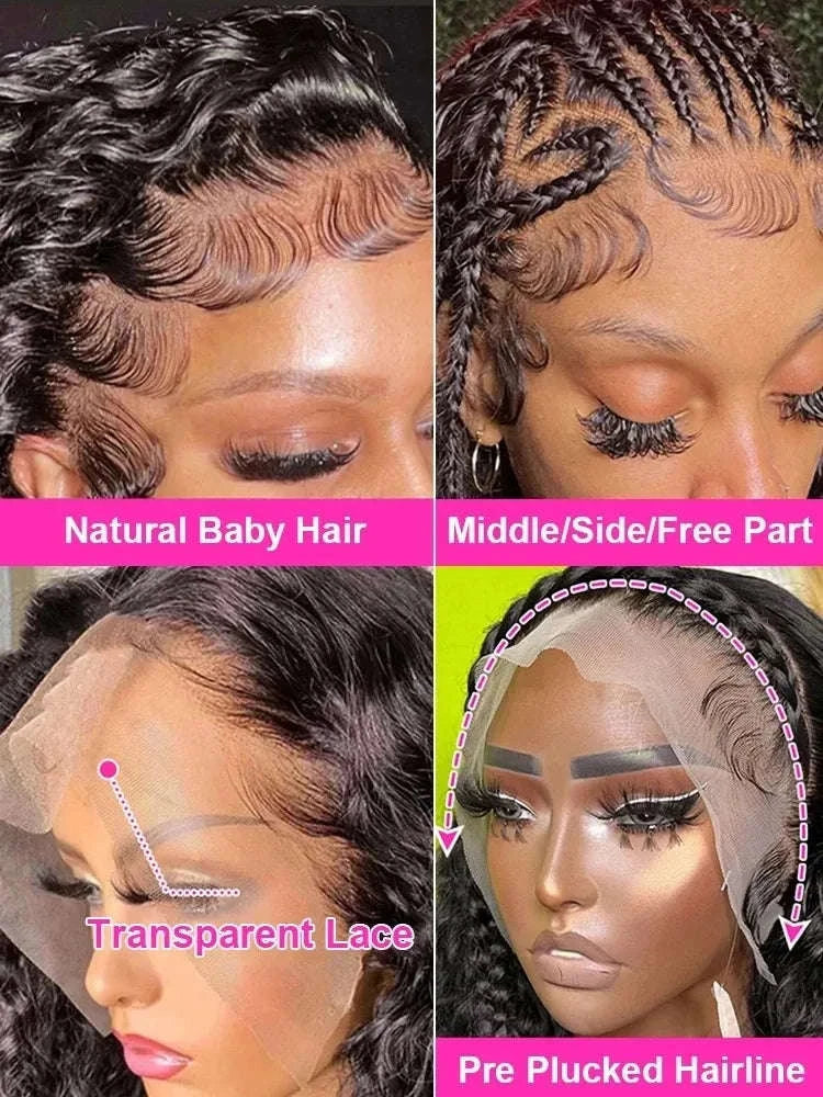 Water Curly HD Lace Wig with Deep Wave Volume - Image 4