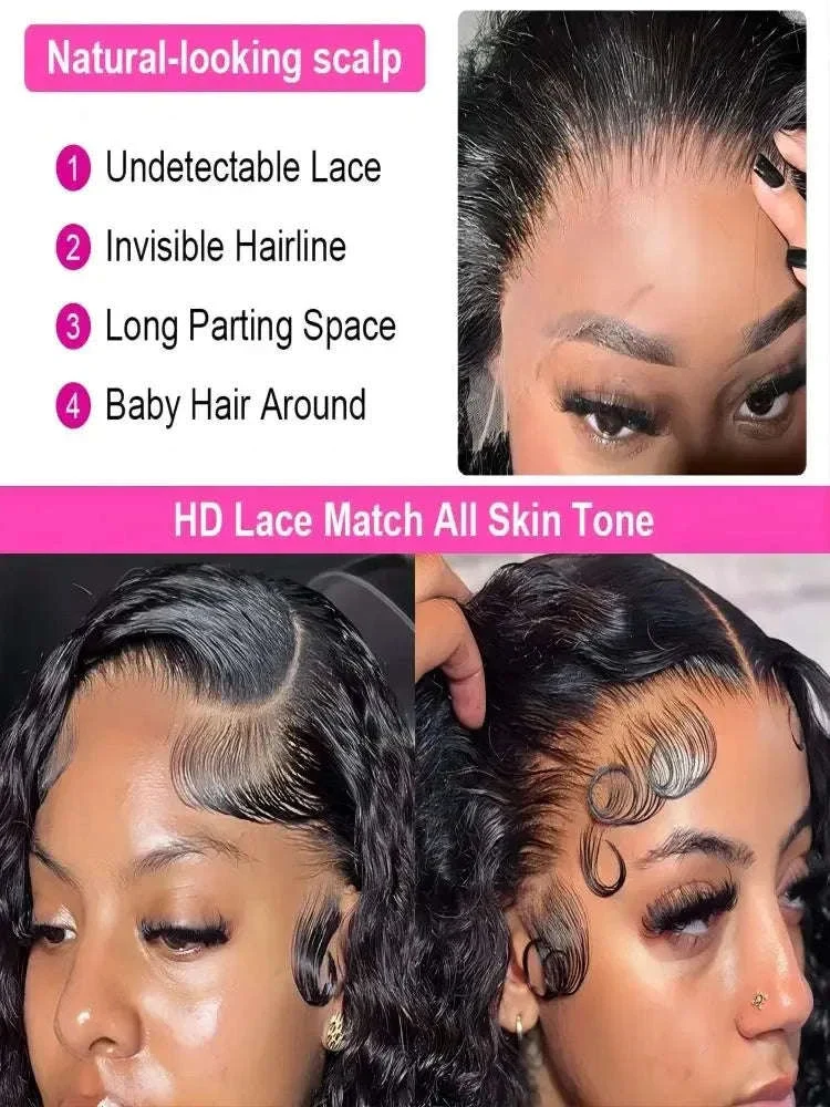 Water Curly HD Lace Wig with Deep Wave Volume - Image 8