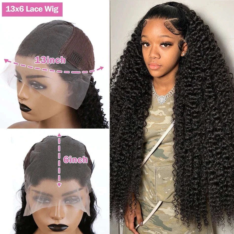 Water Curly HD Lace Wig with Deep Wave Volume - Image 9