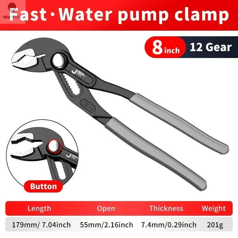 Quick-Release Adjustable Water Pump Pliers for Plumbing Repairs - Image 16